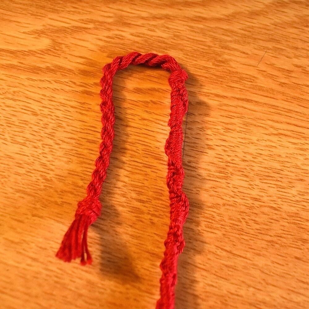 Red Rope Woven Bracelet - Picture 2 of 3